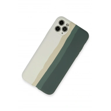 Mey İthalat® iPhone 11 Pro Kılıf Ebruli Lansman Silikon - Beyaz-Gri