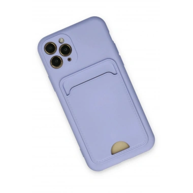 Mey İthalat®  iPhone 11 Pro Kılıf Kelvin Kartvizitli Silikon - Lila