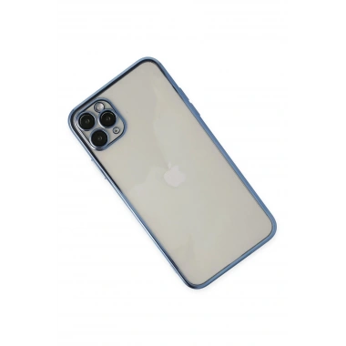 Mey İthalat®  iPhone 11 Pro Kılıf  Lensli Silikon - Açık Mavi