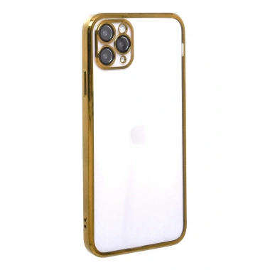 Mey İthalat®  iPhone 11 Pro Kılıf  Lensli Silikon - Gold