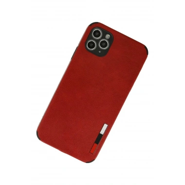 Mey İthalat® iPhone 11 Pro Kılıf Loop Deri Silikon - Kırmızı
