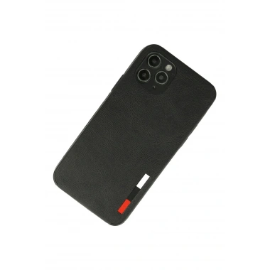 Mey İthalat® iPhone 11 Pro Kılıf Loop Deri Silikon - Siyah