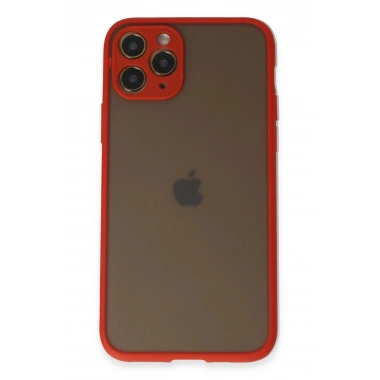 Mey İthalat®  iPhone 11 Pro Kılıf Montreal Silikon Kapak - Kırmızı