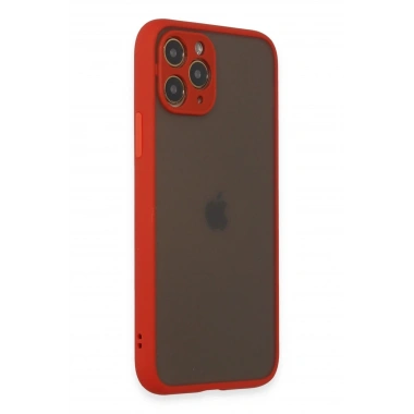 Mey İthalat®  iPhone 11 Pro Kılıf Montreal Silikon Kapak - Kırmızı