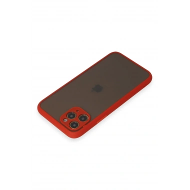 Mey İthalat®  iPhone 11 Pro Kılıf Montreal Silikon Kapak - Kırmızı
