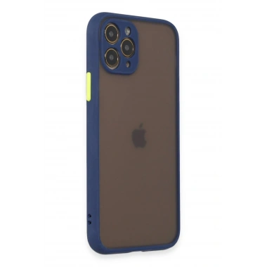 Mey İthalat®  iPhone 11 Pro Kılıf Montreal Silikon Kapak - Lacivert
