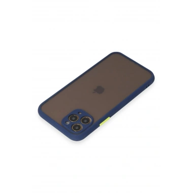 Mey İthalat®  iPhone 11 Pro Kılıf Montreal Silikon Kapak - Lacivert