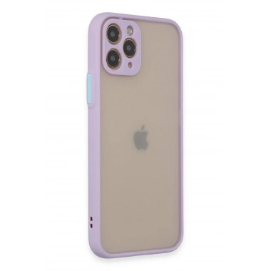 Mey İthalat®  iPhone 11 Pro Kılıf Montreal Silikon Kapak - Mor