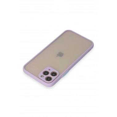 Mey İthalat®  iPhone 11 Pro Kılıf Montreal Silikon Kapak - Mor