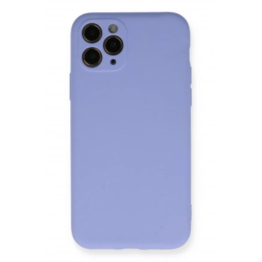 Mey İthalat®  iPhone 11 Pro Kılıf Nano içi Kadife Silikon- Lila