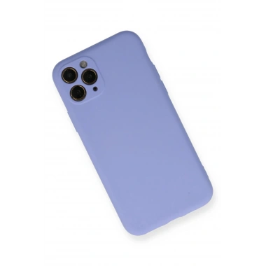 Mey İthalat®  iPhone 11 Pro Kılıf Nano içi Kadife Silikon- Lila