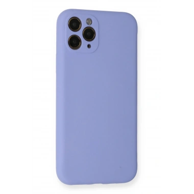 Mey İthalat®  iPhone 11 Pro Kılıf Nano içi Kadife Silikon- Lila