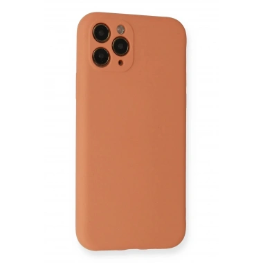 Mey İthalat®  iPhone 11 Pro Kılıf Nano içi Kadife Silikon - Mat Turuncu