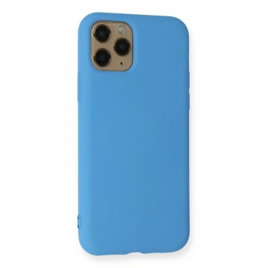 Mey İthalat®  iPhone 11 Pro Kılıf Nano içi Kadife Silikon - Mavi