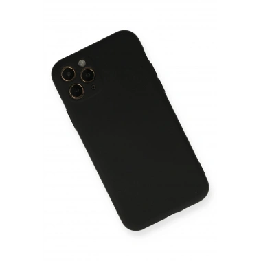 Mey İthalat®  iPhone 11 Pro Kılıf Nano içi Kadife Silikon - Siyah