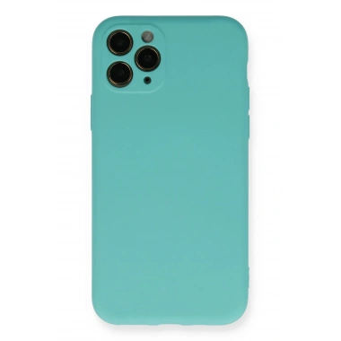 Mey İthalat®  iPhone 11 Pro Kılıf Nano içi Kadife Silikon - Turkuaz