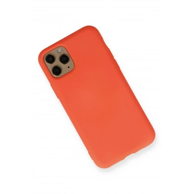 Mey İthalat®  iPhone 11 Pro Kılıf Nano içi Kadife Silikon - Turuncu