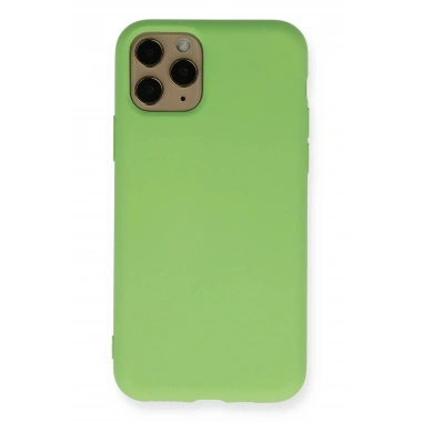 Mey İthalat®  iPhone 11 Pro Kılıf Nano içi Kadife Silikon - Yeşil