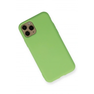 Mey İthalat®  iPhone 11 Pro Kılıf Nano içi Kadife Silikon - Yeşil