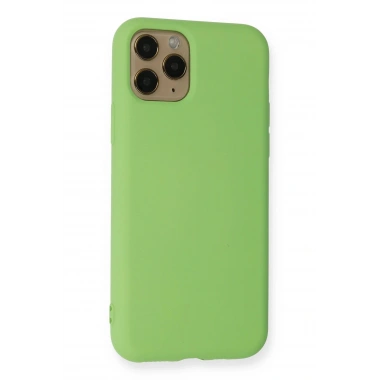 Mey İthalat®  iPhone 11 Pro Kılıf Nano içi Kadife Silikon - Yeşil