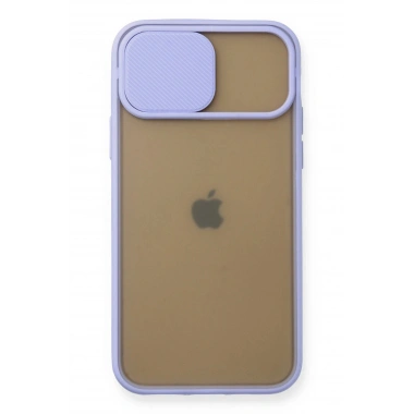 Mey İthalat®  iPhone 11 Pro Kılıf Palm Buzlu Kamera Sürgülü Silikon - Lila