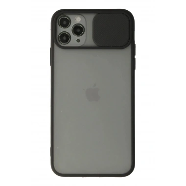 Mey İthalat® iPhone 11 Pro Kılıf Palm Buzlu Kamera Sürgülü Silikon - Siyah