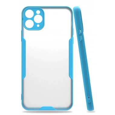 Mey İthalat®  iPhone 11 Pro Kılıf Platin Silikon - Mavi