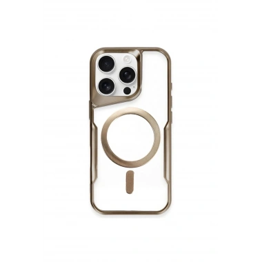 Mey İthalat®  iPhone 11 Pro Max Kılıf Boyi Magsafe Silikon Kapak - Kahverengi