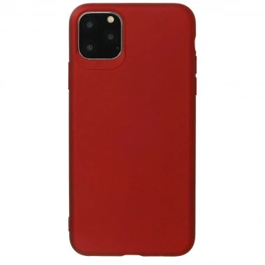 Mey İthalat®  iPhone 11 Pro Max Kılıf First Silikon - Bordo