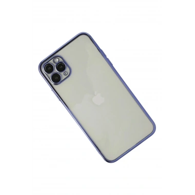 Mey İthalat®  iPhone 11 Pro Max Kılıf  Lensli Silikon - Mor