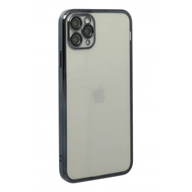 Mey İthalat®  iPhone 11 Pro Max Kılıf  Lensli Silikon - Siyah