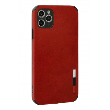 Mey İthalat® iPhone 11 Pro Max Kılıf Loop Deri Silikon - Kırmızı