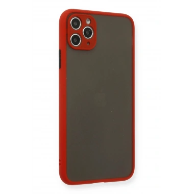 Mey İthalat®  iPhone 11 Pro Max Kılıf Montreal Silikon Kapak - Kırmızı