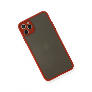 Mey İthalat®  iPhone 11 Pro Max Kılıf Montreal Silikon Kapak - Kırmızı