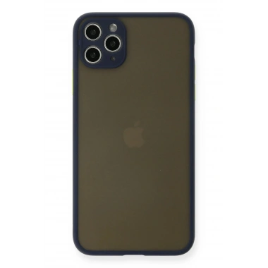 Mey İthalat®  iPhone 11 Pro Max Kılıf Montreal Silikon Kapak - Lacivert