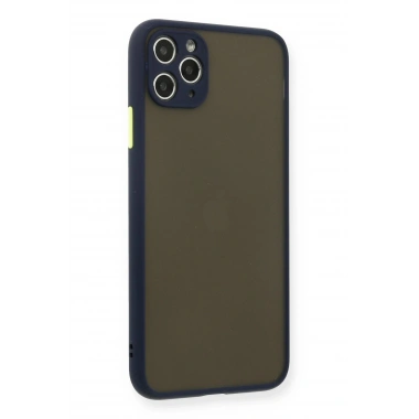 Mey İthalat®  iPhone 11 Pro Max Kılıf Montreal Silikon Kapak - Lacivert