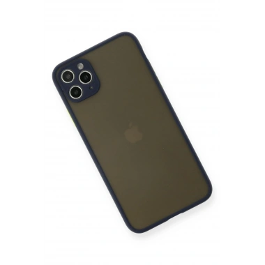 Mey İthalat®  iPhone 11 Pro Max Kılıf Montreal Silikon Kapak - Lacivert
