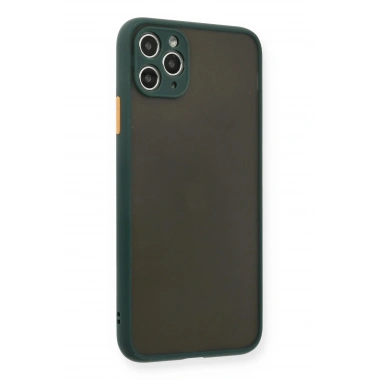 Mey İthalat®  iPhone 11 Pro Max Kılıf Montreal Silikon Kapak - Yeşil