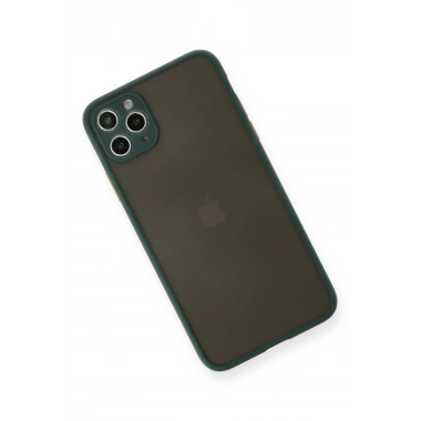 Mey İthalat®  iPhone 11 Pro Max Kılıf Montreal Silikon Kapak - Yeşil