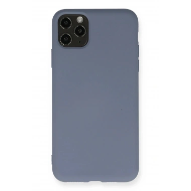 Mey İthalat®  iPhone 11 Pro Max Kılıf Nano içi Kadife Silikon - Gri