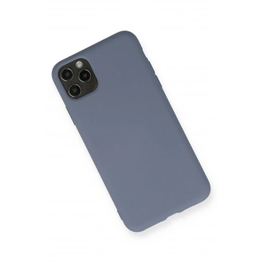 Mey İthalat®  iPhone 11 Pro Max Kılıf Nano içi Kadife Silikon - Gri