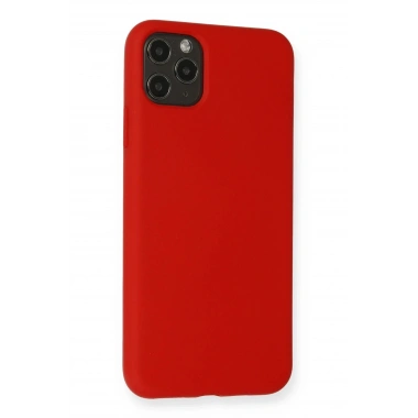 Mey İthalat®  iPhone 11 Pro Max Kılıf Nano içi Kadife Silikon - Kırmızı