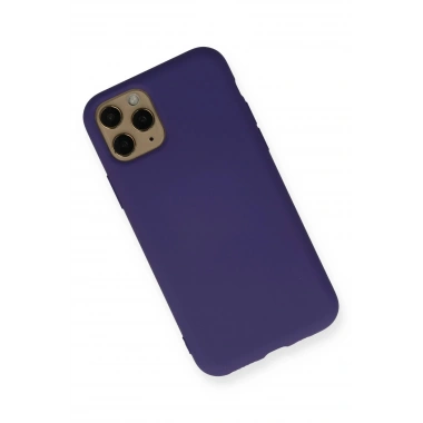 Mey İthalat®  iPhone 11 Pro Max Kılıf Nano içi Kadife Silikon - Mor