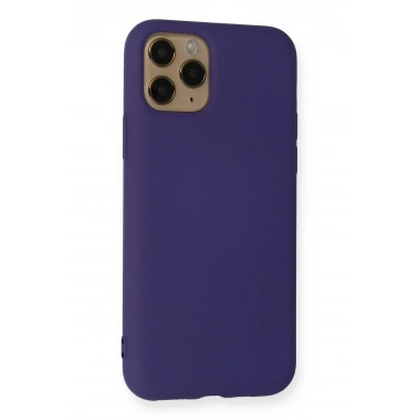 Mey İthalat®  iPhone 11 Pro Max Kılıf Nano içi Kadife Silikon - Mor