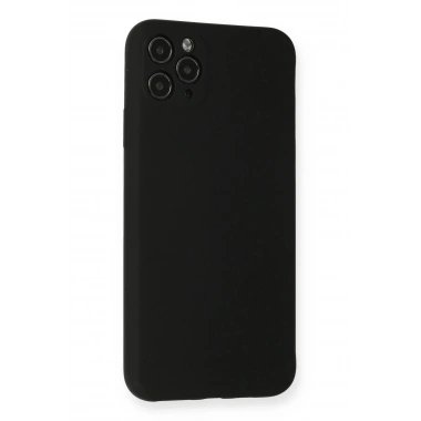 Mey İthalat®  iPhone 11 Pro Max Kılıf Nano içi Kadife Silikon - Siyah
