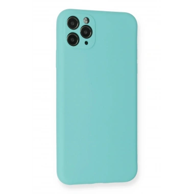 Mey İthalat®  iPhone 11 Pro Max Kılıf Nano içi Kadife Silikon - Turkuaz