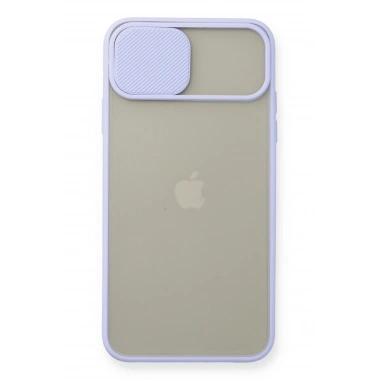 Mey İthalat® iPhone 11 Pro Max Kılıf Palm Buzlu Kamera Sürgülü Silikon - Lila