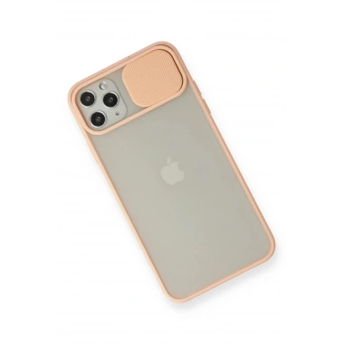 Mey İthalat® iPhone 11 Pro Max Kılıf Palm Buzlu Kamera Sürgülü Silikon - Pembe