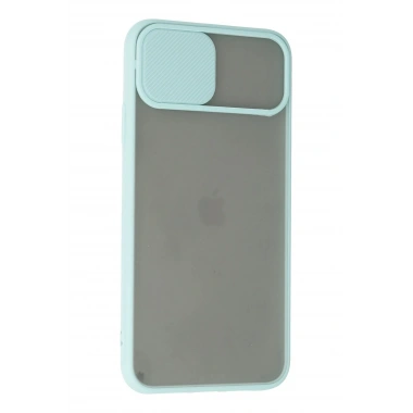 Mey İthalat® iPhone 11 Pro Max Kılıf Palm Buzlu Kamera Sürgülü Silikon - Turkuaz