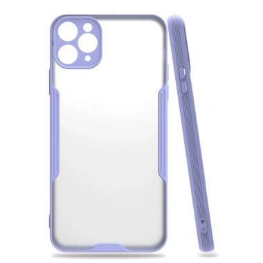 Mey İthalat®  iPhone 11 Pro Max Kılıf Platin Silikon - Lila